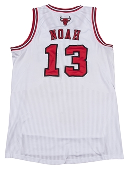2010-11 Joakim Noah Game Used Chicago Bulls Home Jersey (Bulls LOA)